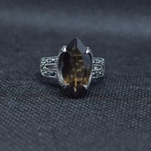 Black Stone Cocktail Ring Size 7